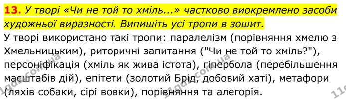 Стор. 111 — 13 — ГДЗ Українська література 8 клас Калинич — ГДЗ Українська література 8 клас Калинич