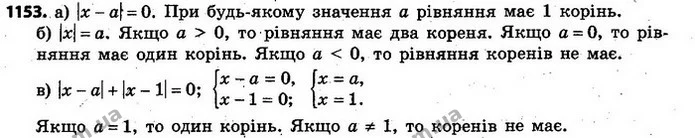 1153. Скільки коренів залежно від числа а (кажуть: параметра а) має рівняння: — ГДЗ Алгебра 7 клас Кравчук 2015