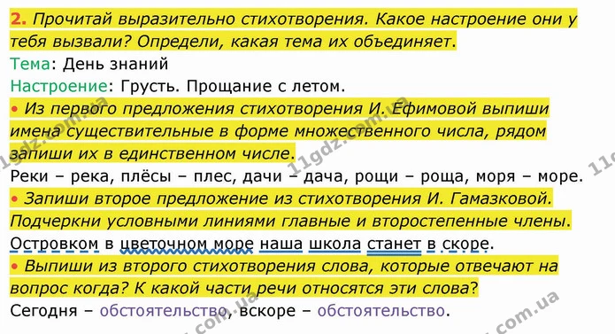 2. Прочитай выразительно стихотворения. Какое настроение они у тебя вызвали? Определи, какая тема их объединяет. — ГДЗ Русский язык и чтение 4 класс Лапшина 1 ч.