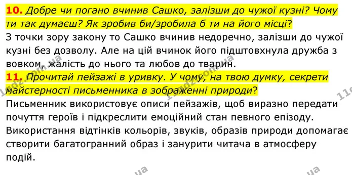 10. Добре чи погано вчинив Сашко, залізши до чужої кузні? Чому ти так думаєш? Як зробив би/зробила б ти на його місці? — ГДЗ Українська література 6 клас Коваленко 2023