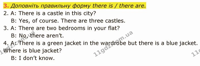3. Доповніть правильну форму there is / there are. — ГДЗ Англійська мова 5 клас Мітчелл