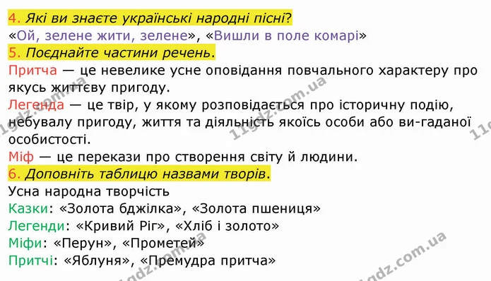Стор. 65 — 4-6 — ГДЗ Українська мова та читання 4 клас Богданець-Білоскаленко — ГДЗ Українська мова та читання 4 клас Богданець-Білоскаленко