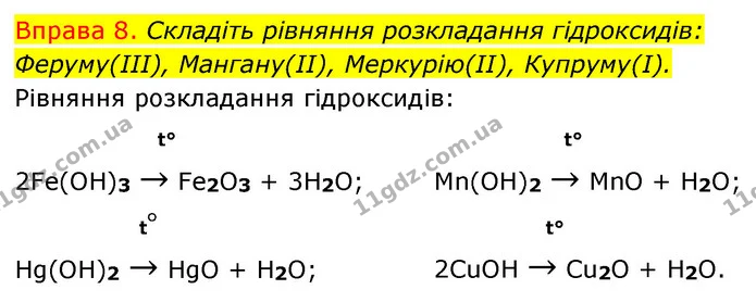 §31 Впр.8 — ГДЗ Хімія 8 клас Григорович 2021 — ГДЗ Хімія 8 клас Григорович 2021