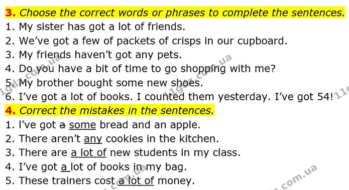 3. Choose the correct words or phrases to complete the sentences. — ГДЗ робочий зошит Англійська мова 6 клас Prepare