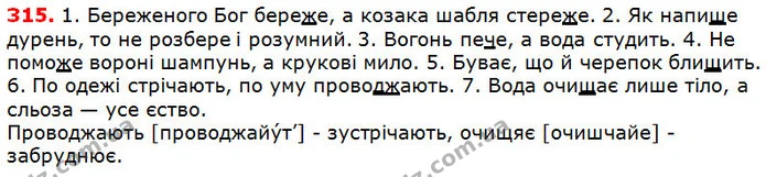 315 — ГДЗ Українська мова 5 клас Глазова 2018 — ГДЗ Українська мова 5 клас Глазова 2018