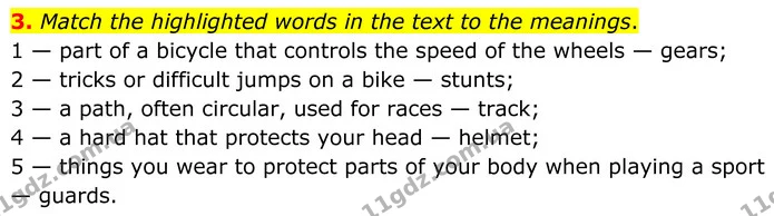 3. Match the highlighted words in the text to the meanings. — ГДЗ Англійська мова 8 клас Стайрінг (Prepare)