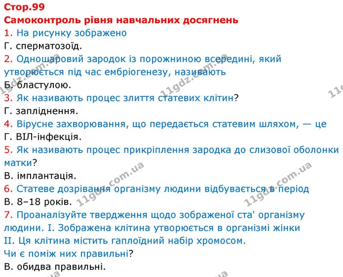Самоконтроль рівня навчальних досягнень — ГДЗ робочий зошит Біологія 8 клас Андерсон