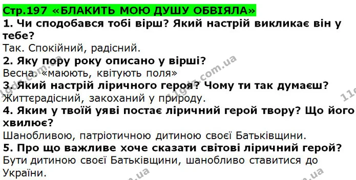 Стор. 197 — 1-5 — ГДЗ Українська література 5 клас Коваленко 2018 — ГДЗ Українська література 5 клас Коваленко 2018