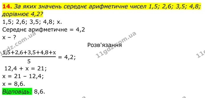 14 — ГДЗ Алгебра 7 клас Тарасенкова 2024