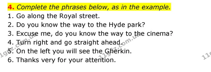 4. Complete the phrases below, as in the example. — ГДЗ Англійська мова 6 клас Карпюк 2023