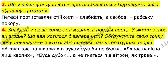 3. Що у вірші цим цінностям протиставляється? Підтвердіть свою відповідь цитатами. — ГДЗ Зарубіжна література 8 клас Волощук