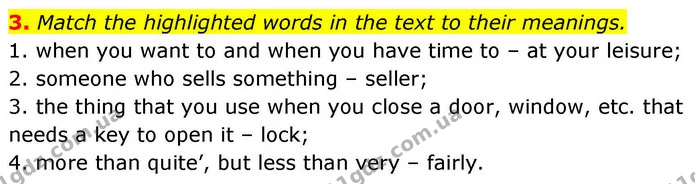 3. Match the highlighted words in the text to their meanings. — ГДЗ робочий зошит Англійська мова 8 клас Гарет Джонс 2025