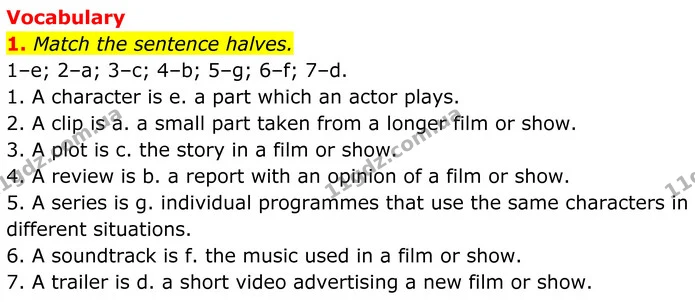 1. Match the sentence halves. — ГДЗ Англійська мова 8 клас Стайрінг (Prepare)