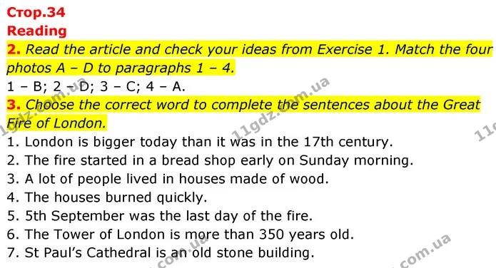 2. Read the article and check your ideas from Exercise 1. Match the four photos A – D to paragraphs 1 – 4. — ГДЗ Англійська мова 6 клас Коста (Prepare 6)