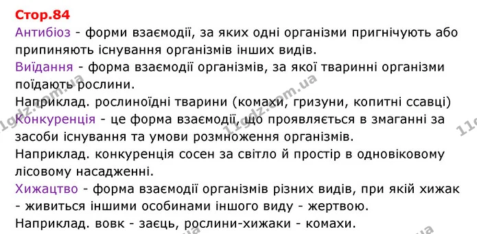 Стор. 84 — 1 — ГДЗ Робочий зошит Біологія 6 клас Соболь — ГДЗ Робочий зошит Біологія 6 клас Соболь