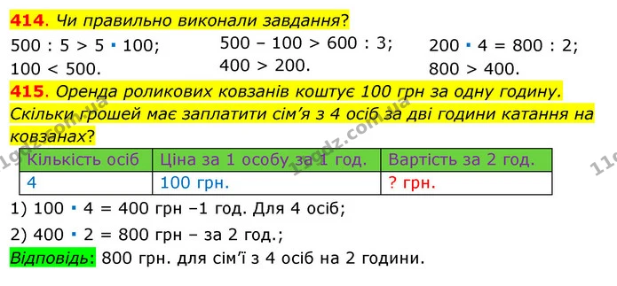 414. Чи правильно виконали завдання? — ГДЗ Математика 3 клас Бевз 1 частина
