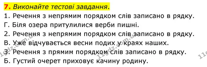 7. Виконайте тестові завдання. — ГДЗ Українська мова 8 клас Авраменко (поглиблений)