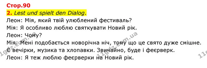 2. Lest und spielt den Dialog. — ГДЗ Німецька мова 6 клас Сотникова 2 рік (2023)