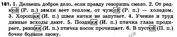 181 — ГДЗ Русский язык 4 класс Сильнова, Каневская 2015