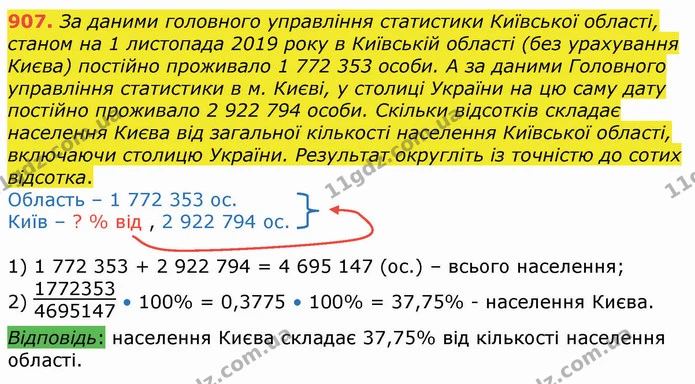 907. За даними головного управління статистики Київської області, станом на 1 листопада 2019 року в Київській області (без урахування — ГДЗ Алгебра 8 клас Істер 2021