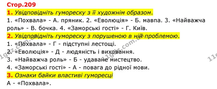 1. Увідповідніть гумореску з її художнім образом. — ГДЗ Українська література 6 клас Авраменко 2023