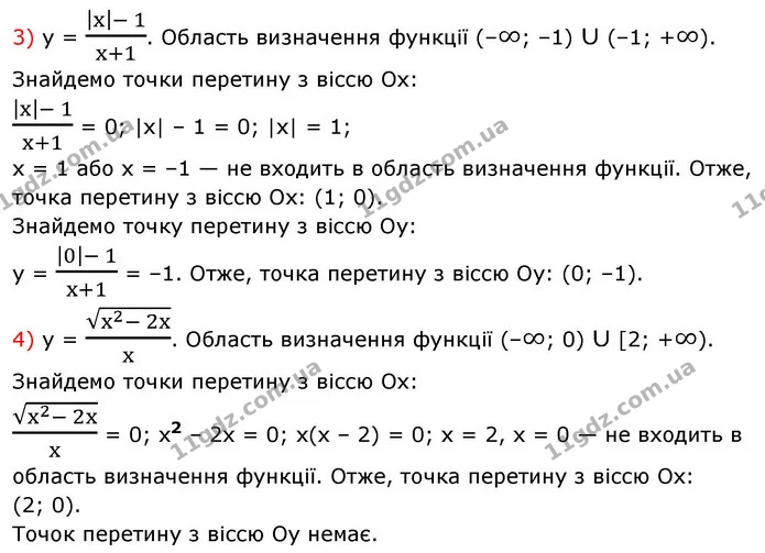 9.12. Не виконуючи побудови, знайдіть точки перетину з осями — ГДЗ Алгебра 9 клас Істер