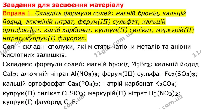 §35 Впр.1 — ГДЗ Хімія 8 клас Григорович 2021 — ГДЗ Хімія 8 клас Григорович 2021