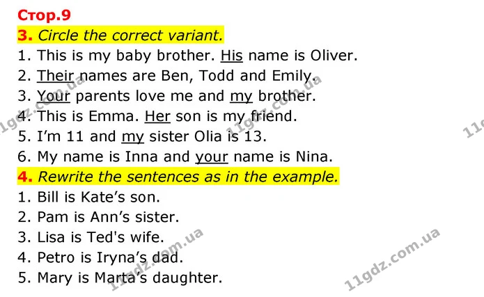 3. Circle the correct variant. — ГДЗ Робочий зошит Англійська мова 5 клас Косован (Дж. Коста)