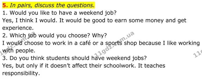 5. In pairs, discuss the questions. — ГДЗ Англійська мова 8 клас Стайрінг (Prepare)