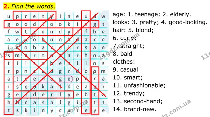 2. Find the words. — ГДЗ Англійська мова 8 клас Стайрінг (Prepare)