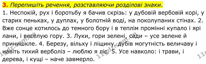 3. Перепишіть речення, розставляючи розділові знаки. — ГДЗ Українська мова 8 клас Авраменко