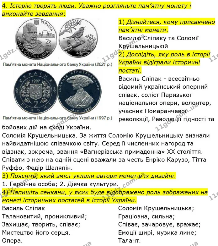 4. Історію творять люди. Уважно розгляньте пам’ятну монету і виконайте завдання: — ГДЗ Вступ до історії України 5 клас Щупак