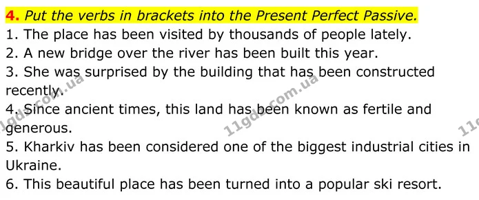 4. Put the verbs in brackets into the Present Perfect Passive. — ГДЗ Англійська мова 8 клас Карпюк 2025