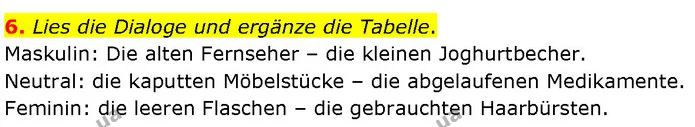 6. Lies die Dialoge und ergänze die Tabelle. — ГДЗ Німецька мова 7 клас Басай