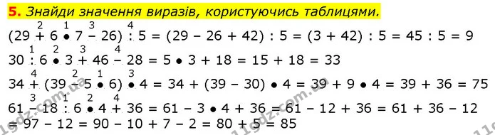 5. Знайди значення виразів, користуючись таблицями. — ГДЗ Математика 2 клас Скворцова