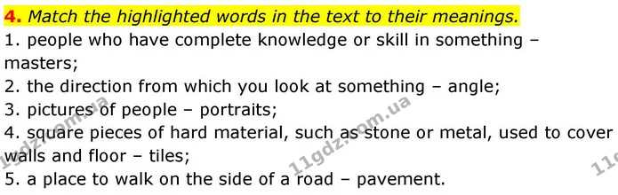 4. Match the highlighted words in the text to their meanings. — ГДЗ робочий зошит Англійська мова 8 клас Гарет Джонс 2025