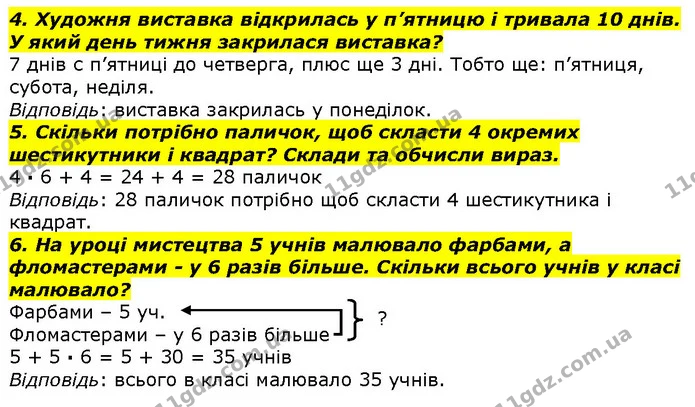 4. Художня виставка відкрилась у п’ятницю і тривала 10 днів. У який день тижня закрилася виставка? — ГДЗ Математика 2 клас Лишенко