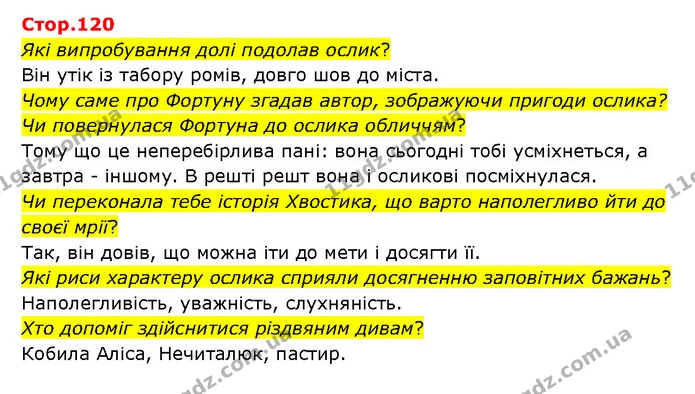Стор. 120 — 1 — ГДЗ Українська література 6 клас Яценко — ГДЗ Українська література 6 клас Яценко