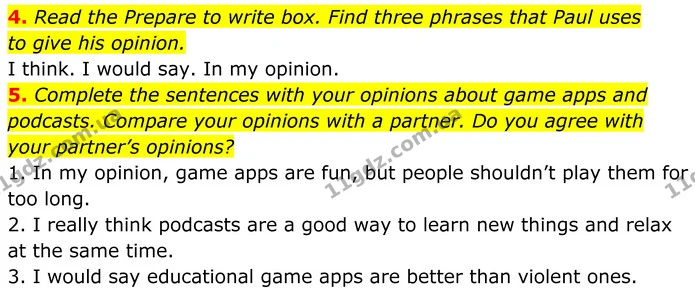 4. Read the Prepare to write box. Find three phrases that Paul uses — ГДЗ Англійська мова 8 клас Стайрінг (Prepare)