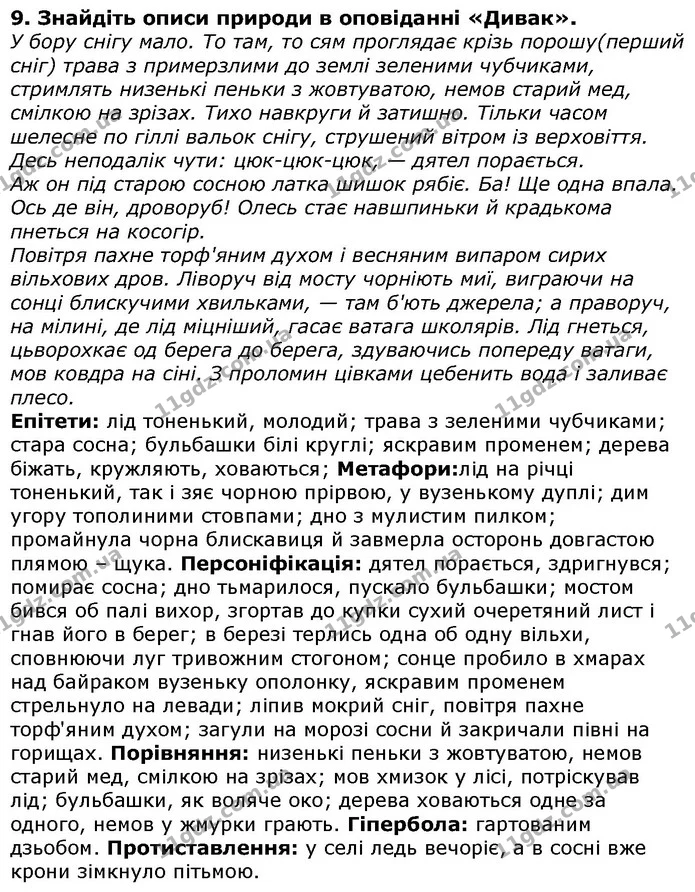 Стор. 221 — 9 — ГДЗ Українська література 5 клас Авраменко 2018 — ГДЗ Українська література 5 клас Авраменко 2018