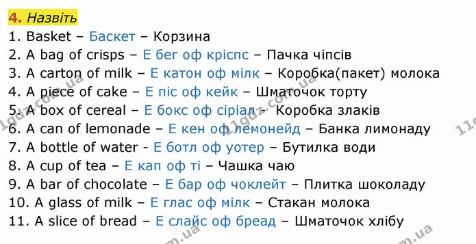 4. Назвіть — ГДЗ Англійська мова 4 клас Мітчелл 2026