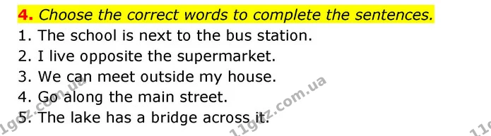 4. Choose the correct words to complete the sentences. — ГДЗ робочий зошит Англійська мова 6 клас Prepare