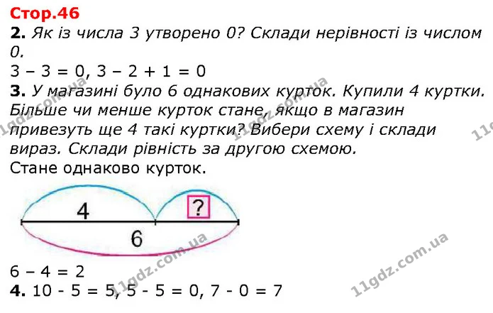 2. Як із числа 3 утворено 0? Склади нерівності із числом 0. — ГДЗ Математика 1 клас Лишенко 2018