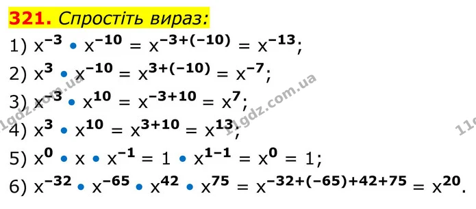 321. Спростіть вираз: — ГДЗ Алгебра 8 клас Тарасенкова