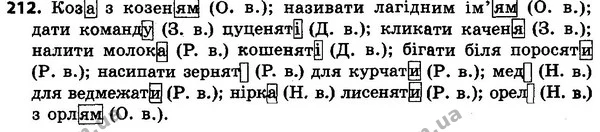 212 — ГДЗ Українська мова 4 класс Гавриш, Маркотенко 2017