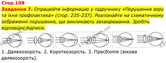 Стор. 108 — 7 — ГДЗ Робочий зошит біологія 8 клас Мирна — ГДЗ Робочий зошит біологія 8 клас Мирна