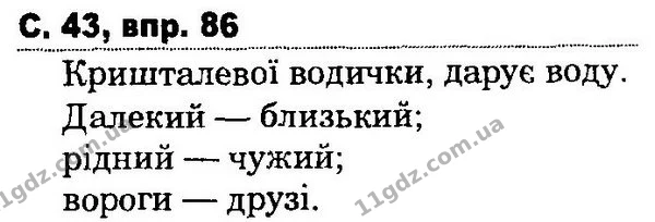86 — ГДЗ Українська мова та читання 4 клас Захарійчук 2015