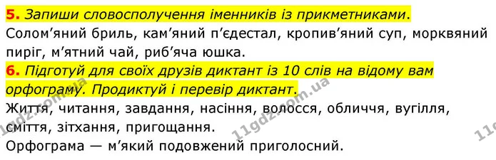 5. Запиши словосполучення іменників із прикметниками. — ГДЗ Українська мова та читання 4 клас Большакова