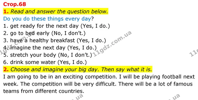 1. Read and answer the question below. — ГДЗ Англійська мова 4 клас Пухта