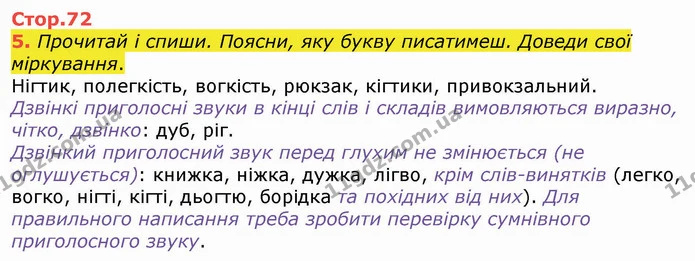 5. Прочитай і спиши. Поясни, яку букву писатимеш. Доведи свої міркування. — ГДЗ Українська мова 4 клас Вашуленко 2021 (1 частина)